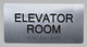 Elevator Room Sign -Tactile Touch Braille Sign - The Sensation line -Tactile Signs  Ada sign