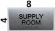 Supply Room Sign -Tactile Touch   Braille sign - The Sensation line -Tactile Signs