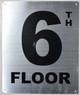6th Floor Sign -Tactile Signs Tactile Signs  Floor Number Sign -Tactile Signs Tactile Signs  Tactile Touch Braille Sign - The Sensation line Ada sign