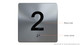 Elevator floor number sign