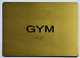 Gym Sign -Tactile Signs   The Sensation line Ada sign