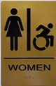Women ACCESSIBLE Restroom Sign  Tactile Signs  The Sensation line Ada sign