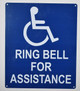 ring bell for assistance sign