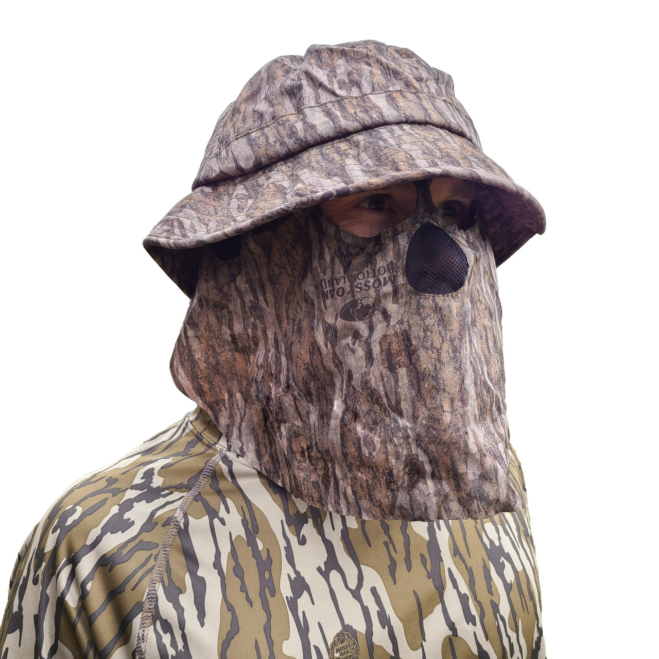 QuikCamo Mask and Boonie Hat NON-Leafy New Bottomland