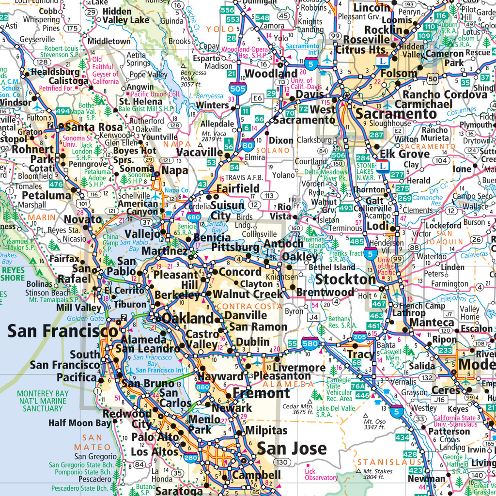 ProSeries Wall Map: Northern California