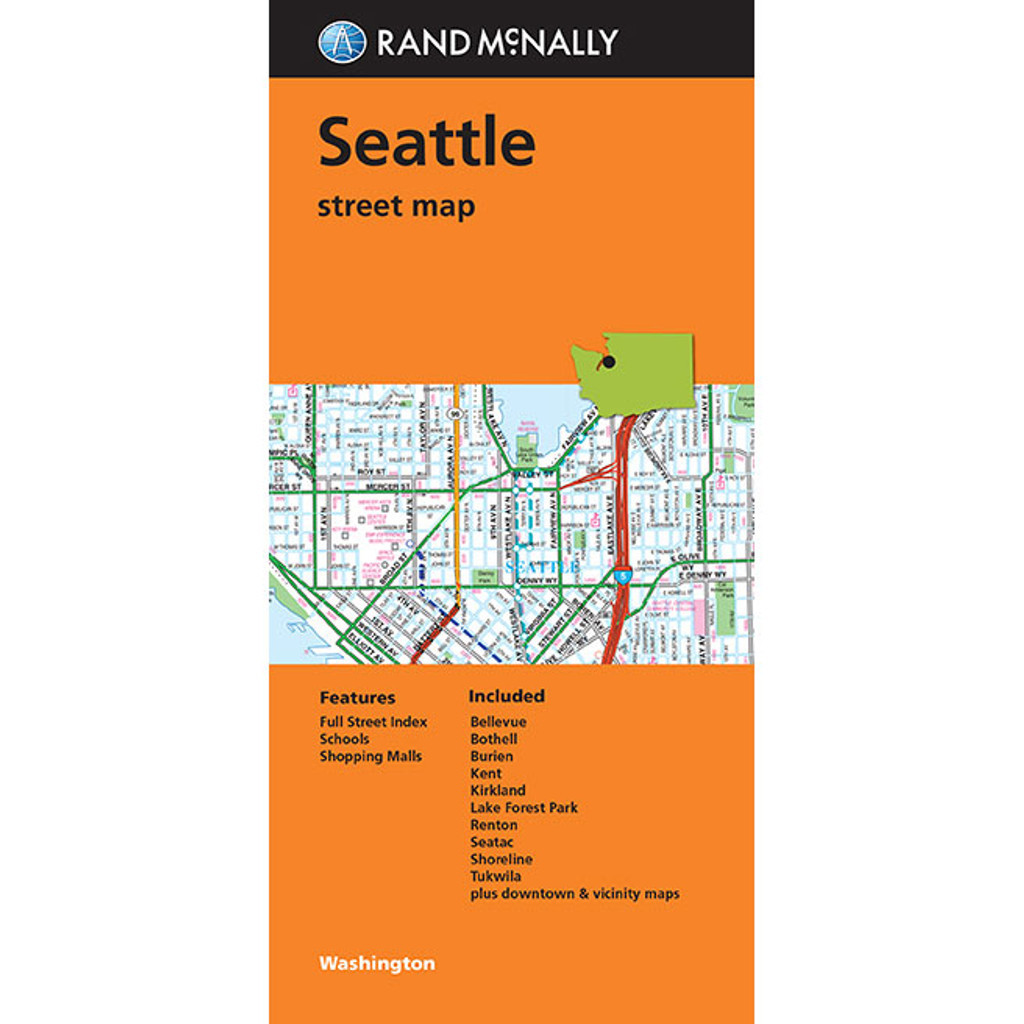 Folded Map: Seattle Street Map