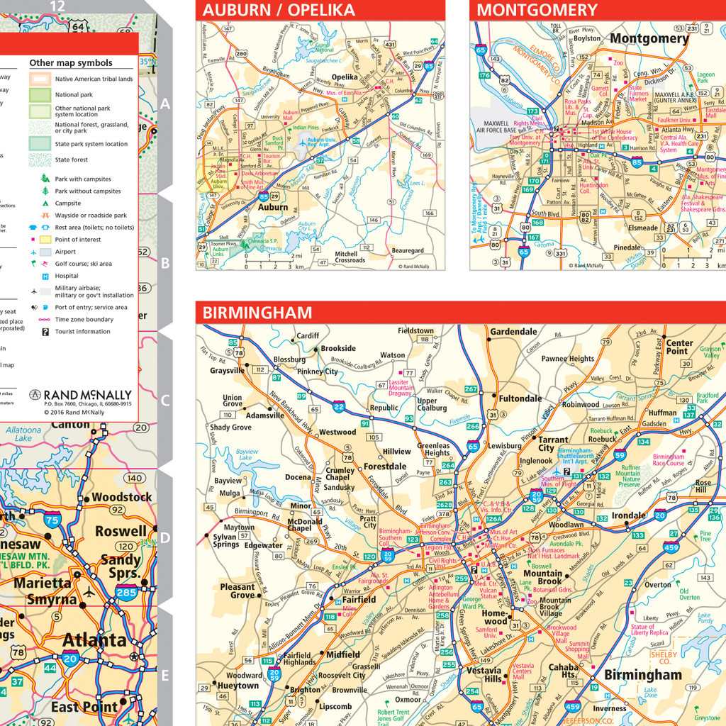 Easy To Read: Alabama State Map