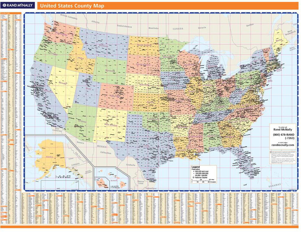 ProSeries Wall Map: United States Counties