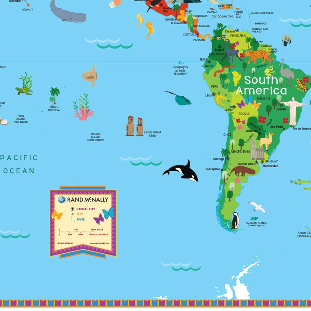 Kids' Illustrated Map of the World