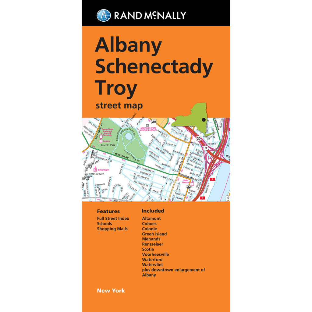 Folded Map: Albany Schenectady Troy Street Map