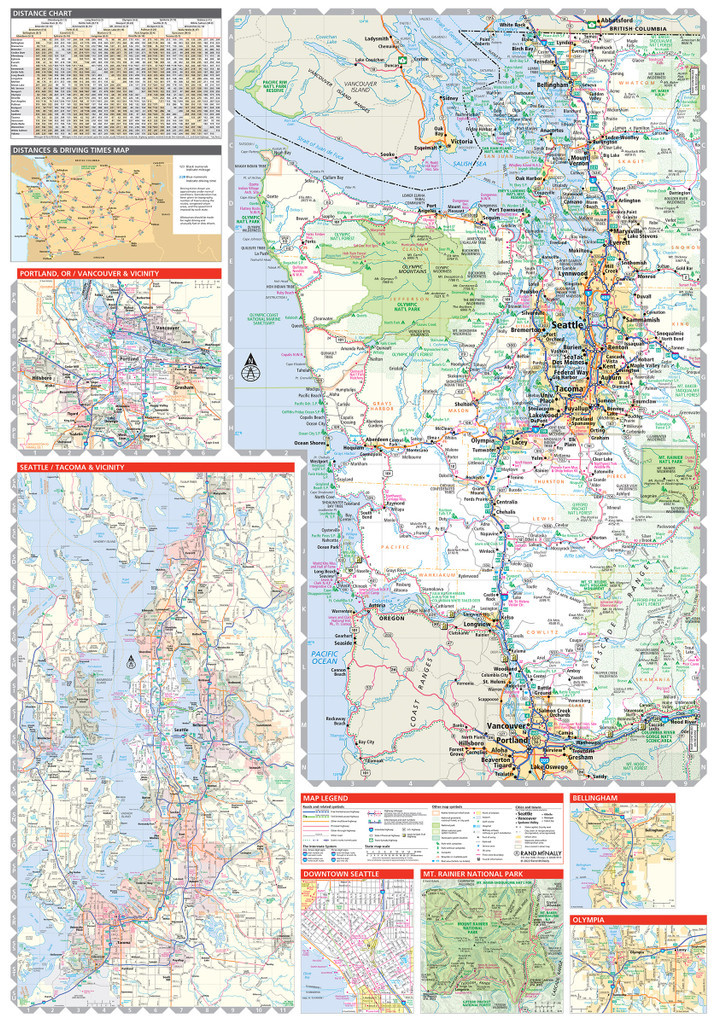 Easy To Read: Washington State Map