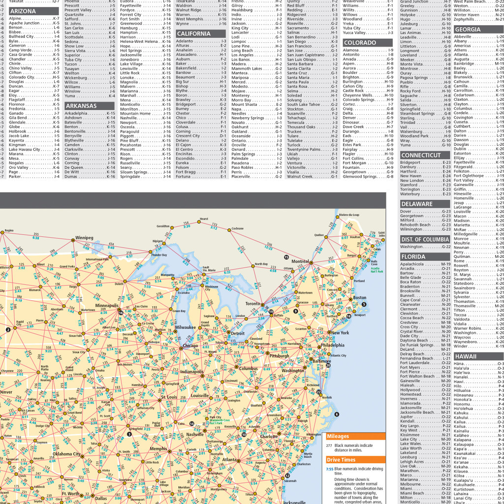 Folded Map: United States