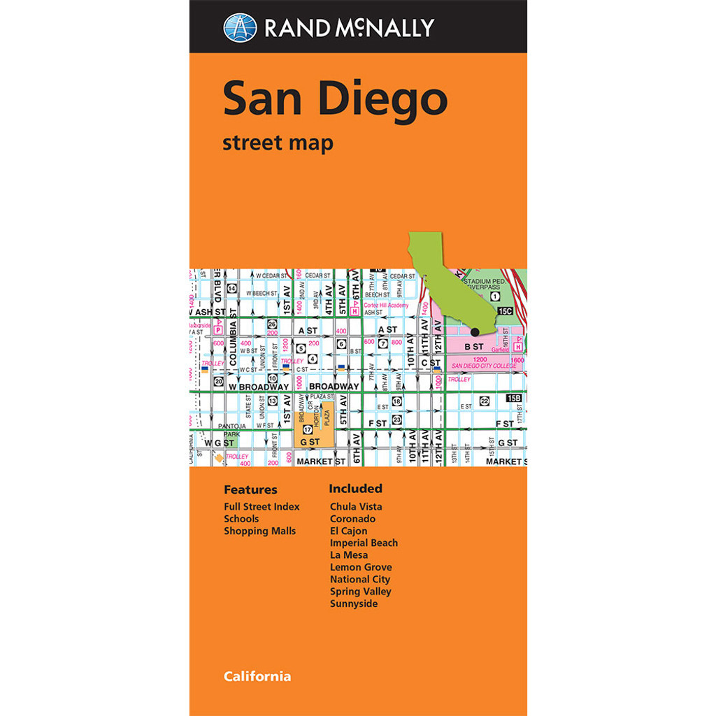 Folded Map: San Diego Street Map