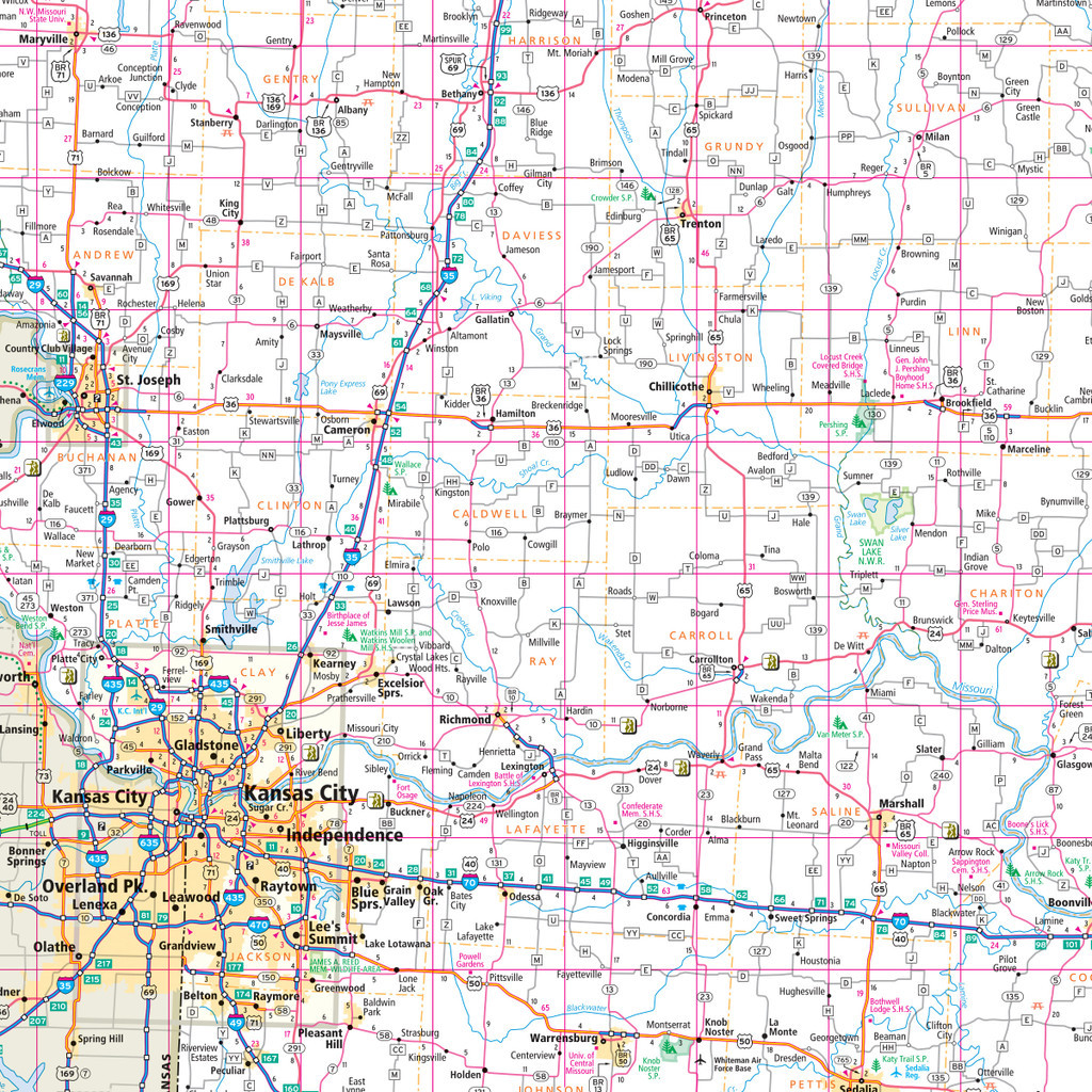 Easy To Read: Missouri State Map