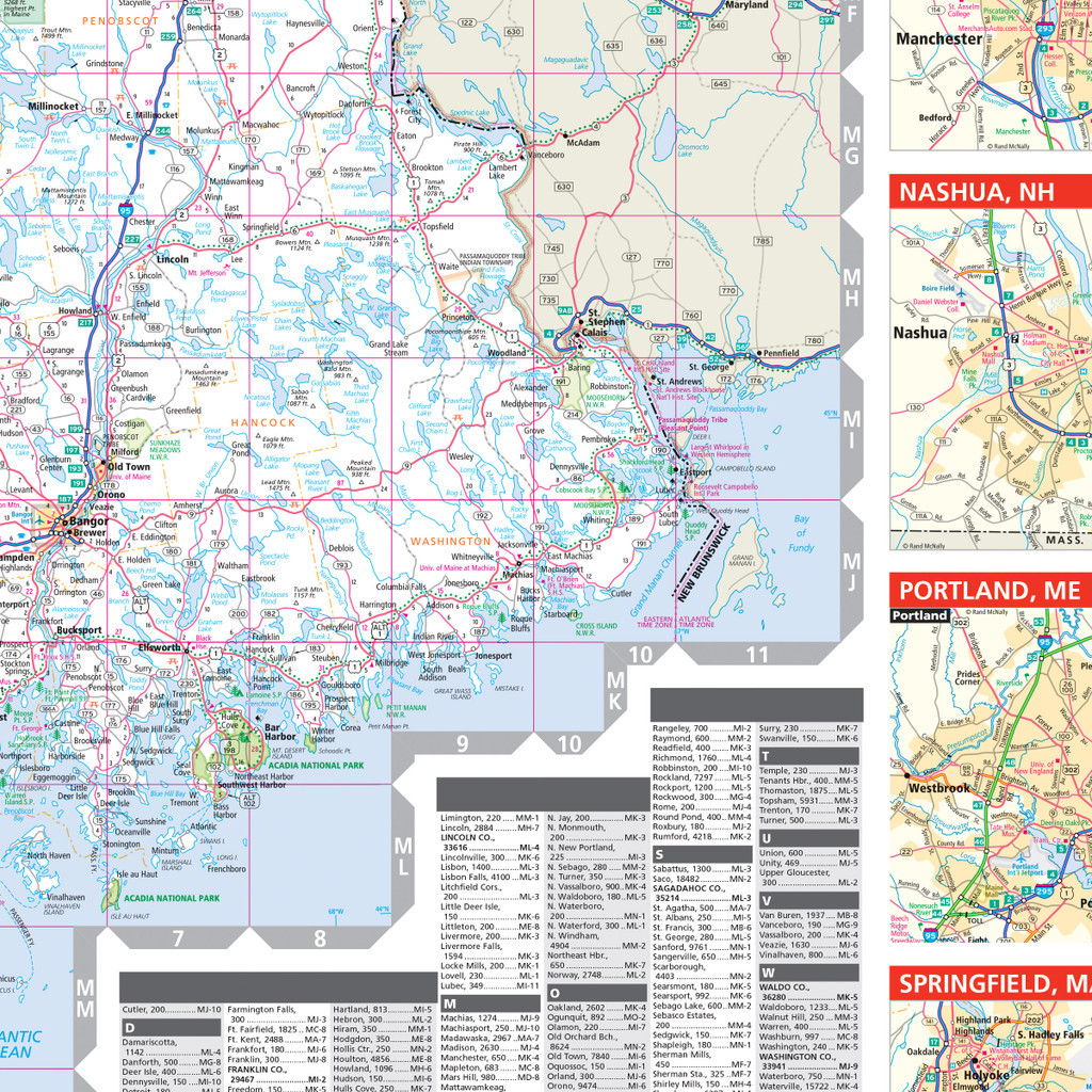 Folded Map: New England