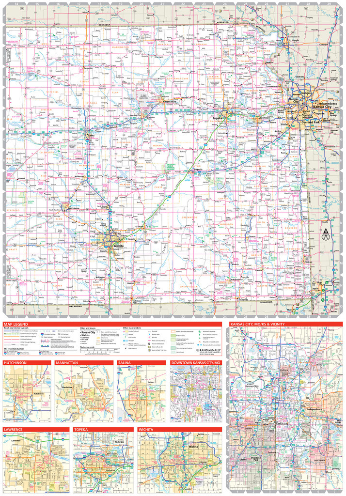 Easy To Read: Kansas State Map