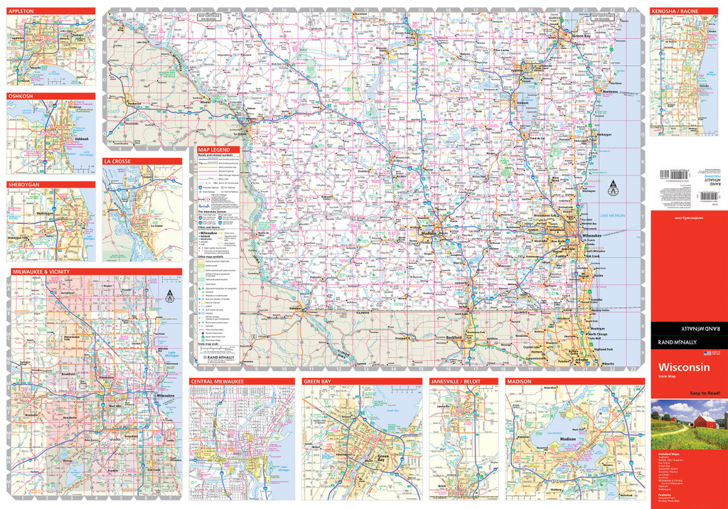 Easy To Read: Wisconsin State Map