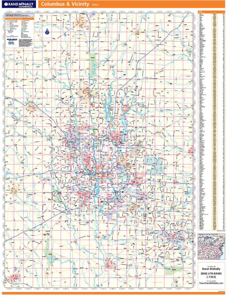 ProSeries Wall Map: Columbus Ohio Regional