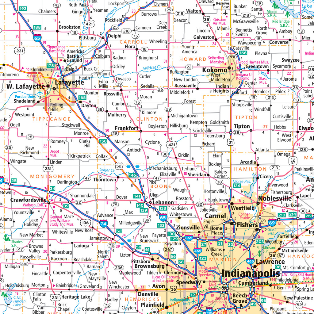 ProSeries Wall Map: Indiana State