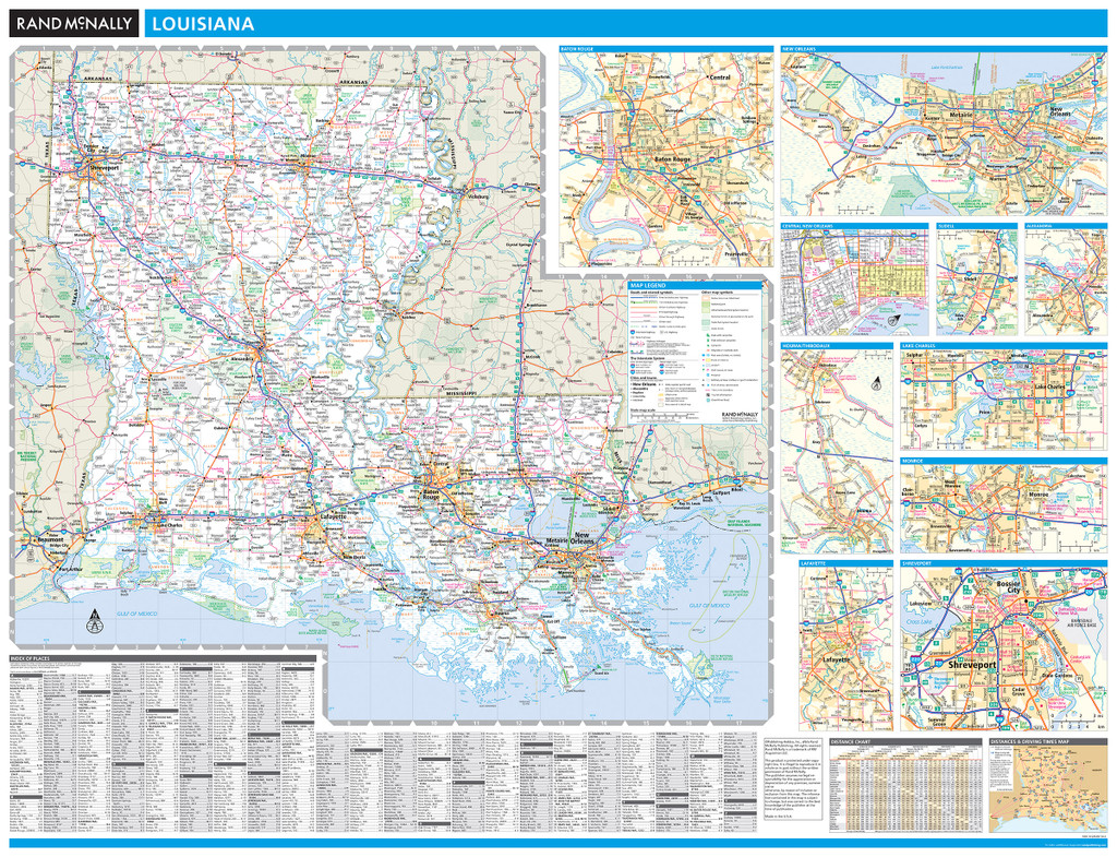 ProSeries Wall Map: Louisiana State