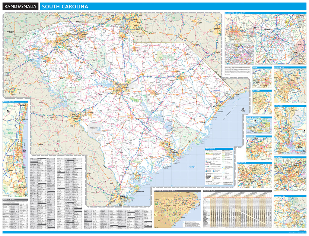 ProSeries Wall Map: South Carolina State