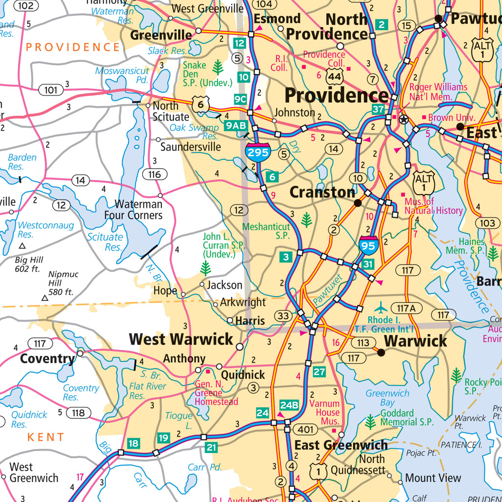 ProSeries Wall Map: Rhode Island