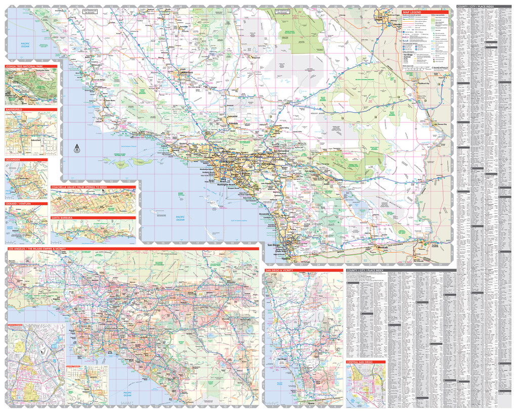 Rand McNally Easy To Read State Folded Map: California