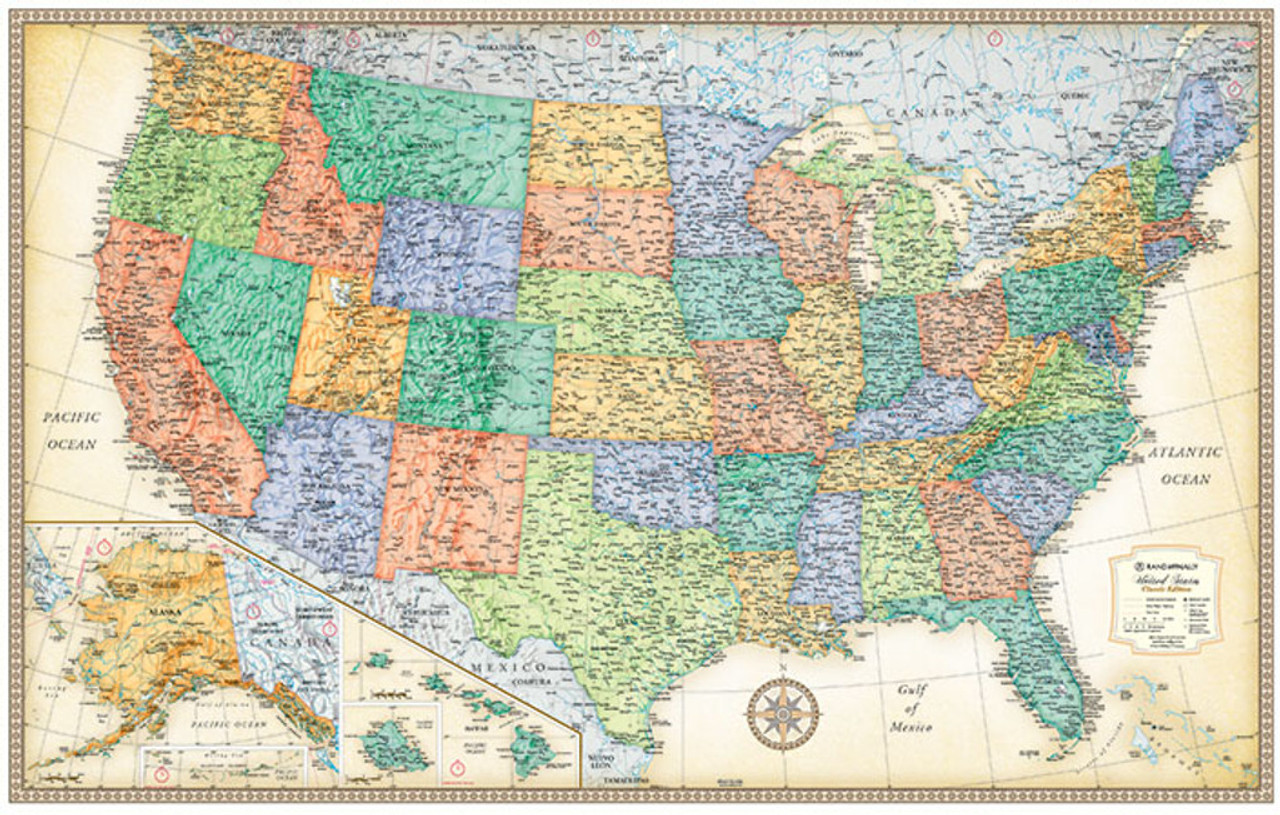 US Wall Map: Elevate your Space | Rand McNally Publishing