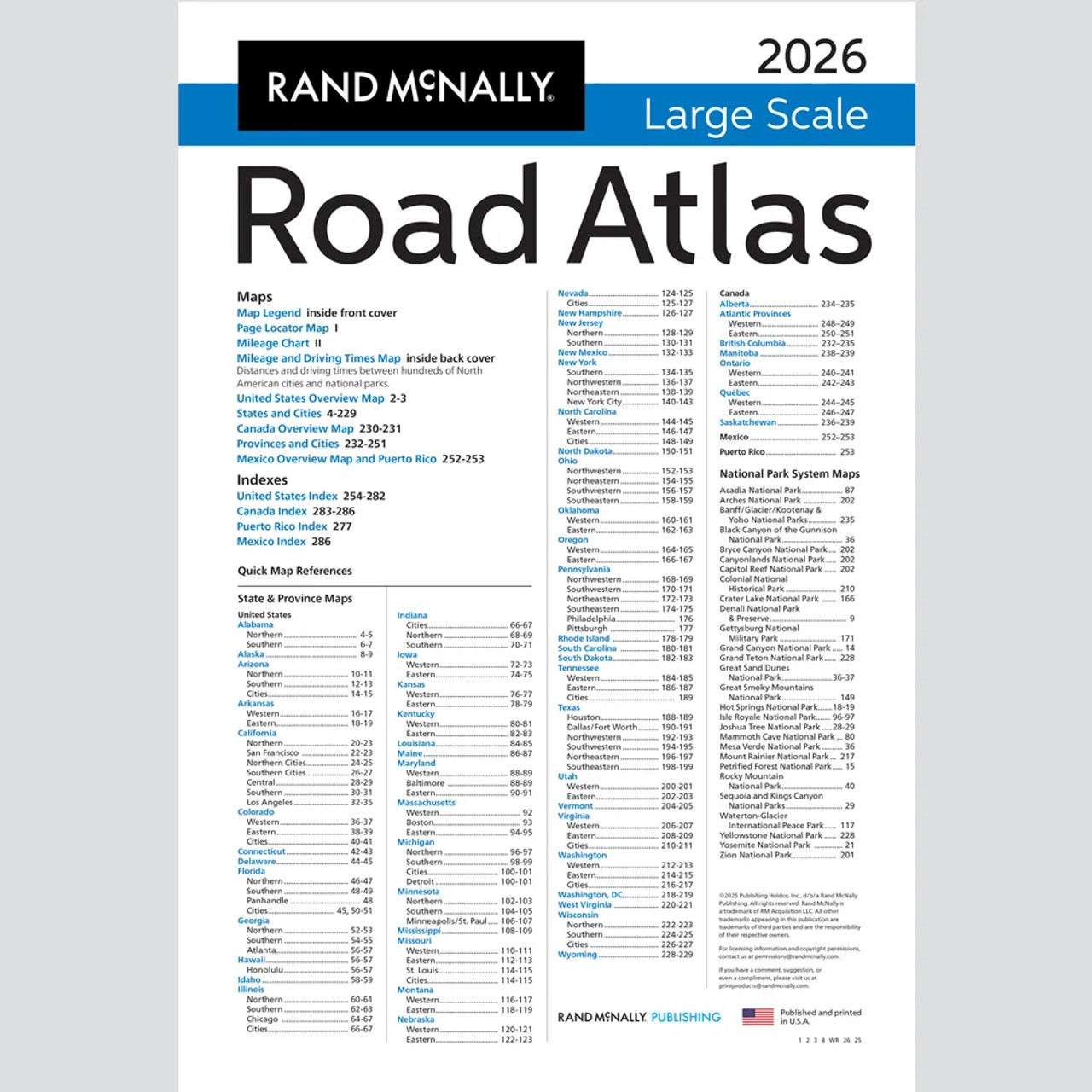 Road Atlas Large Scale 2025 最新版 Rand McNally 2025 Deluxe Motor Carriers Road Atlas : Rand
