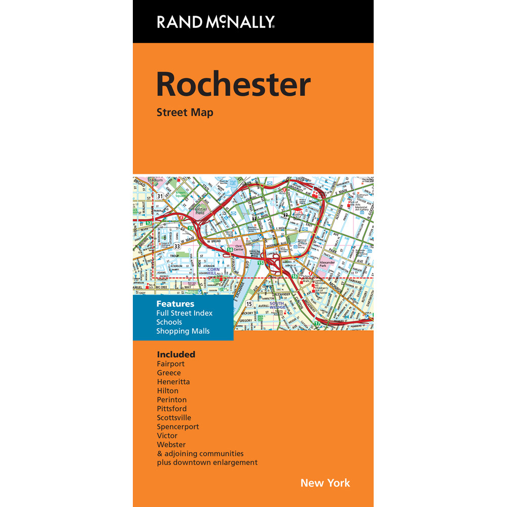 Folded Map: Rochester New York Street Map - Rand McNally Publishing