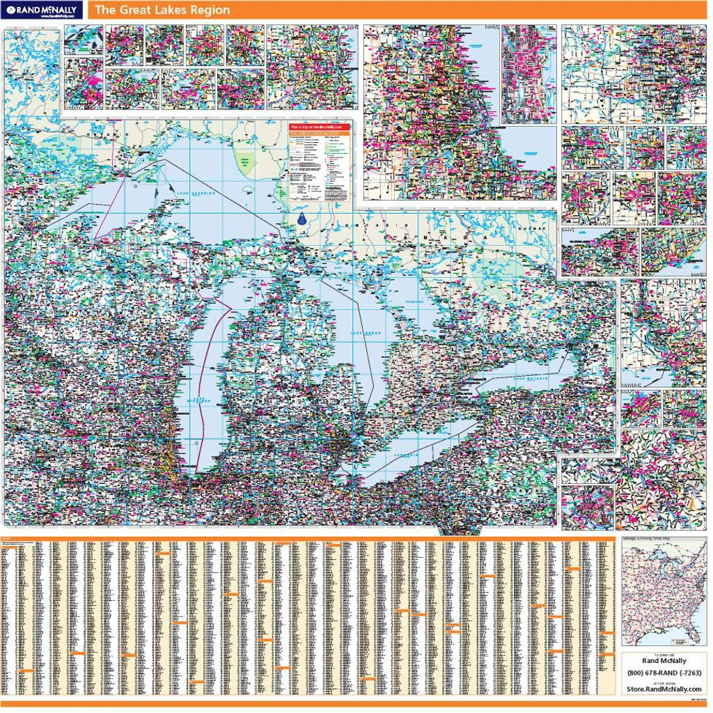 ProSeries: Great Lakes Wall Map | Rand McNally Publishing