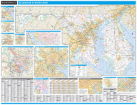 ProSeries Wall Map: Maryland, Delaware State