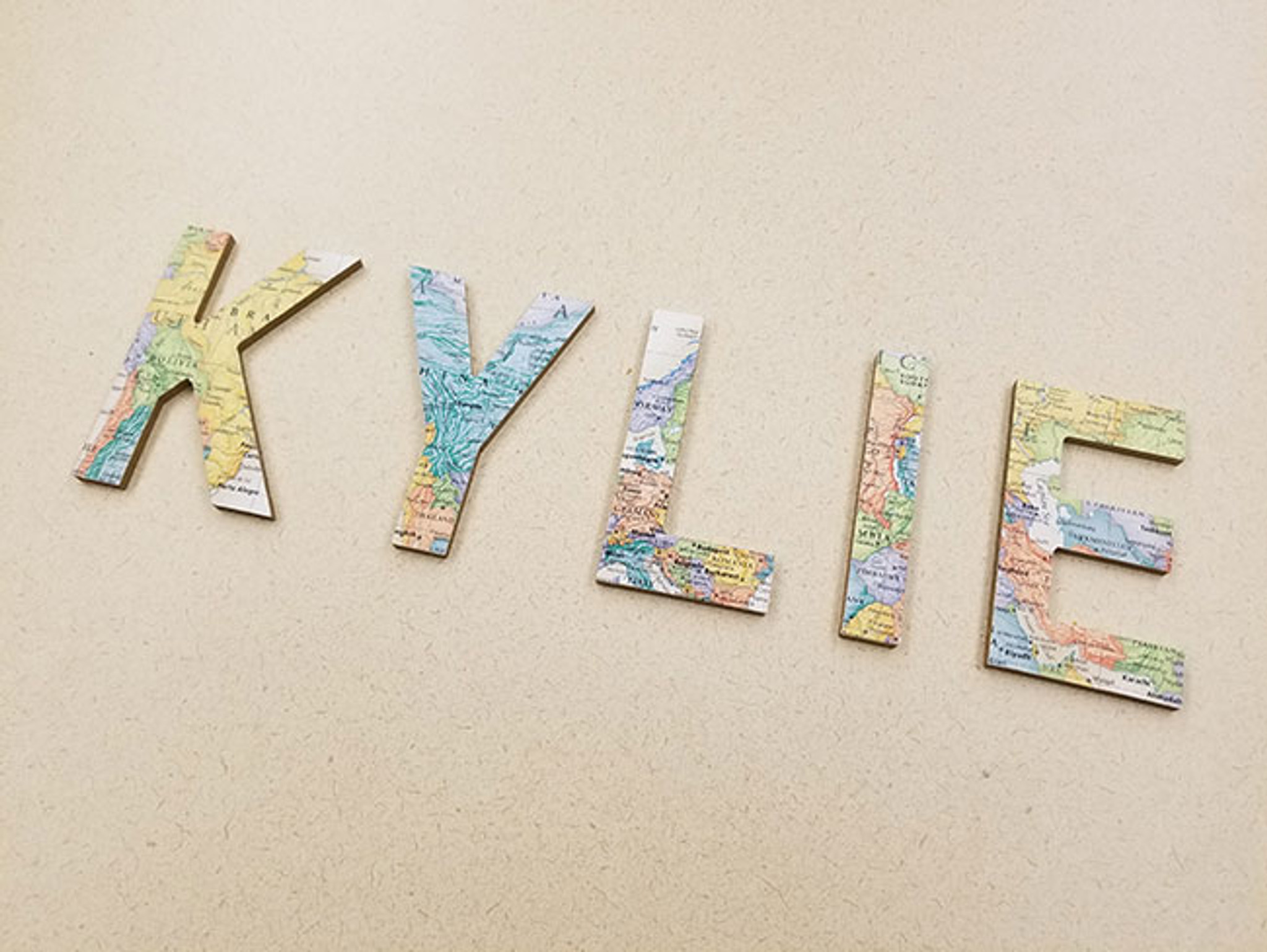 Map Crafts: DIY Decorative Letters