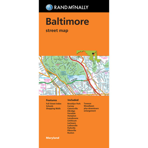 Folded Map: Baltimore Street Map