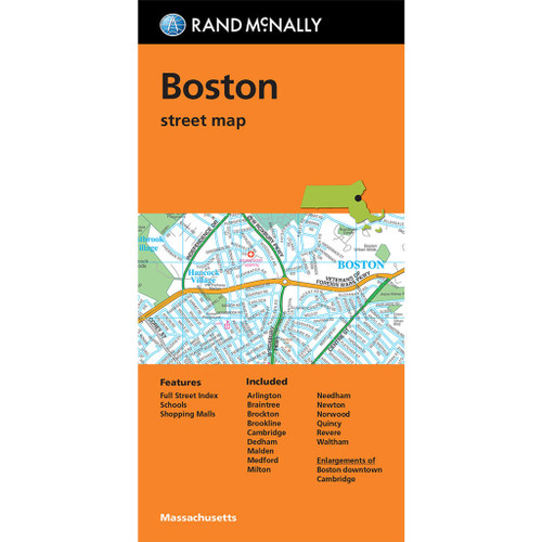 Folded Map: Boston Street Map