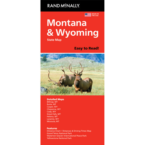 Easy To Read: Montana, Wyoming State Map