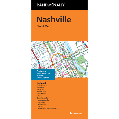 Folded Map: Nashville Street Map