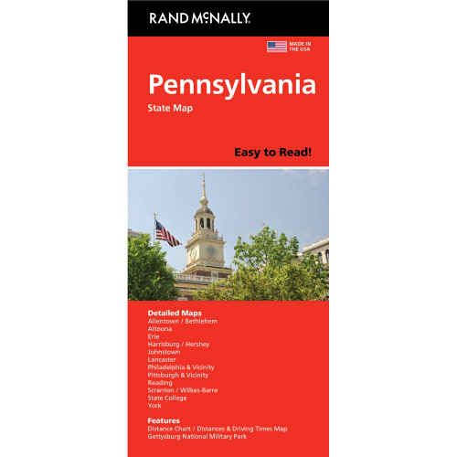 Easy To Read: Pennsylvania State Map