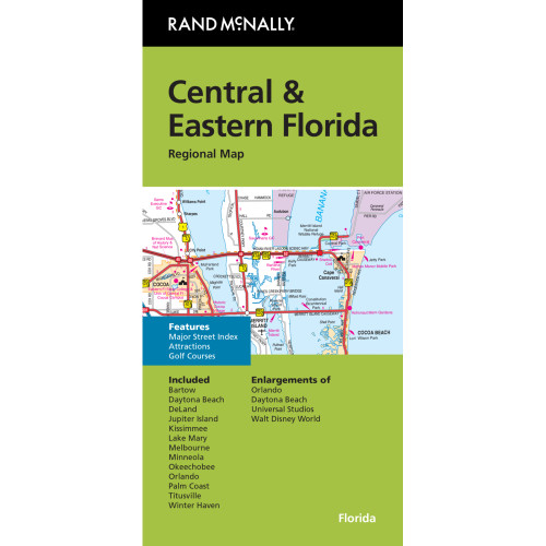 Folded Map: Central & Eastern Florida Regional Map