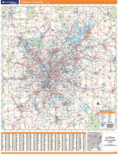 ProSeries Wall Map: Atlanta Georgia Regional