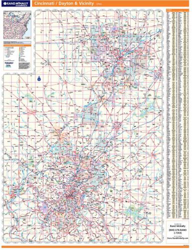 ProSeries Wall Map: Cincinnati-Dayton Regional