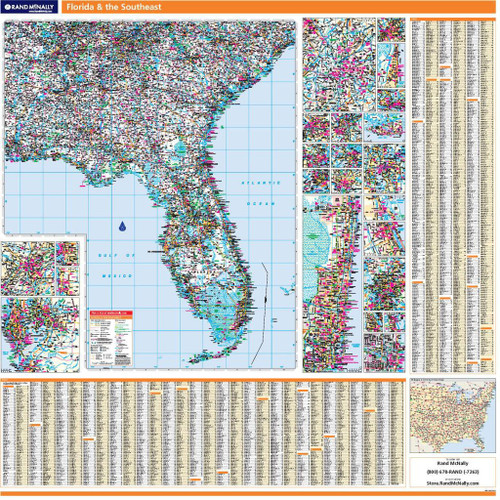 ProSeries Wall Map: Florida and the Southeast United States
