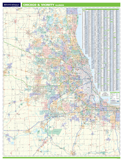 ProSeries Wall Map: Chicago & Vicinity