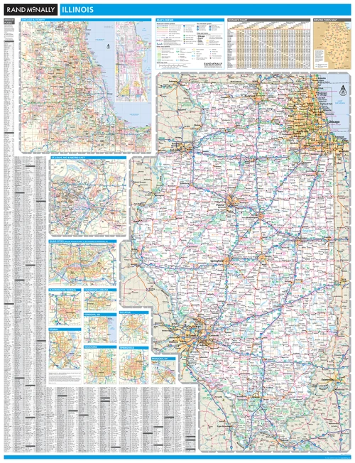 ProSeries Wall Map: Illinois State