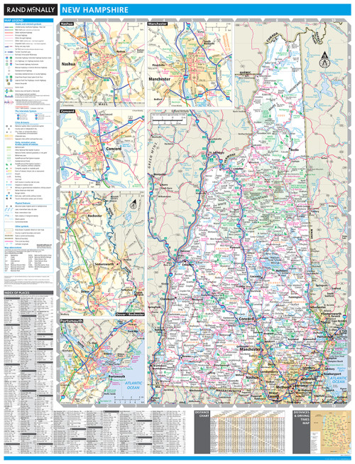 ProSeries Wall Map: New Hampshire State
