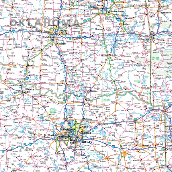 ProSeries Wall Map: Central United States