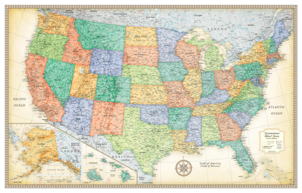 Classic Edition US Wall Map
