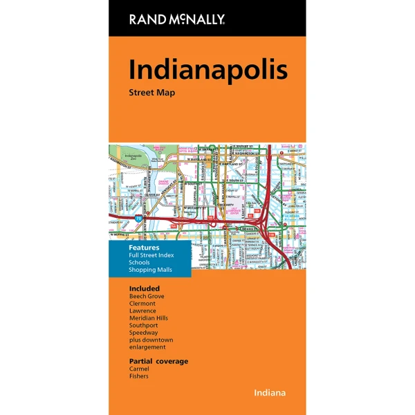 Folded Map: Indianapolis Street Map