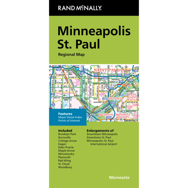 Folded Map: Minneapolis St. Paul Regional Map