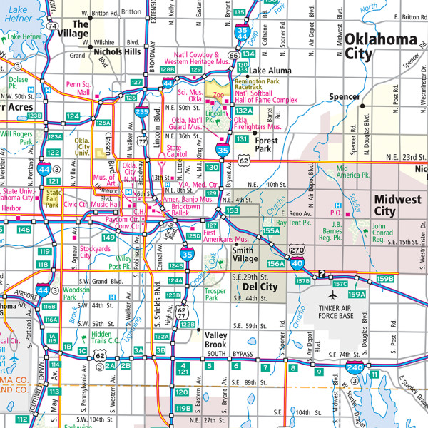 ProSeries Wall Map: Oklahoma State